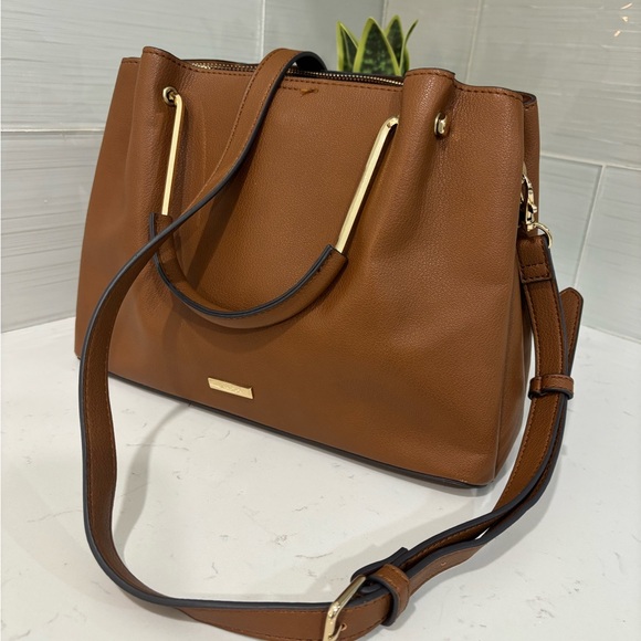 Aldo Tan Shoulder Bag with Gold Accents - Picture 1 of 9